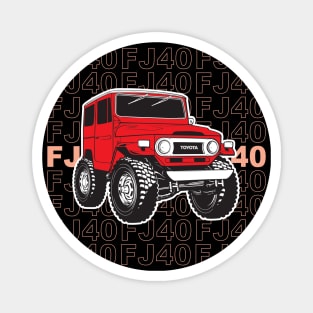 FJ40 Stacked Red Magnet